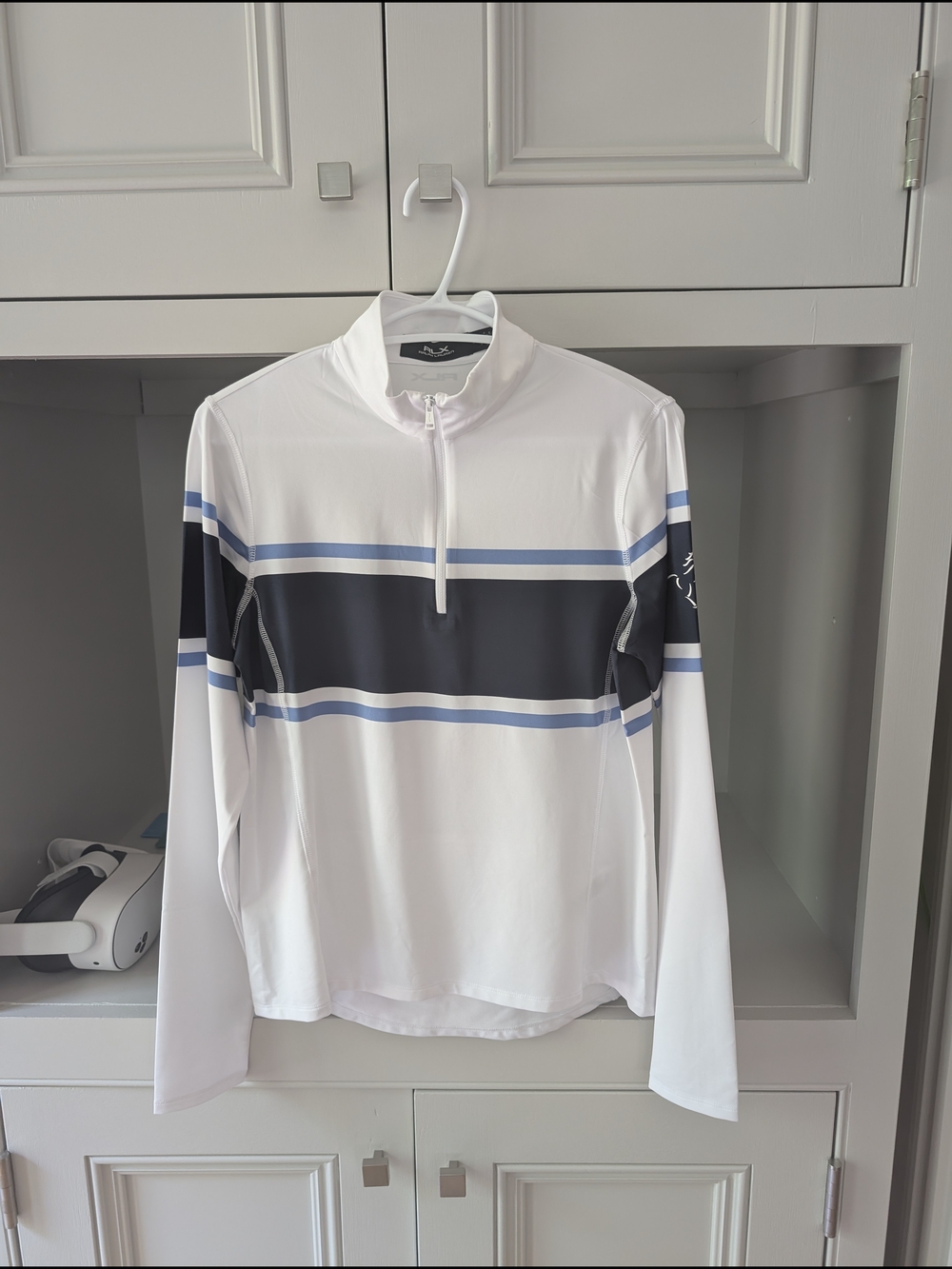 NWOT's RLX Ralph Lauren White Quarter Zip Athletic Top